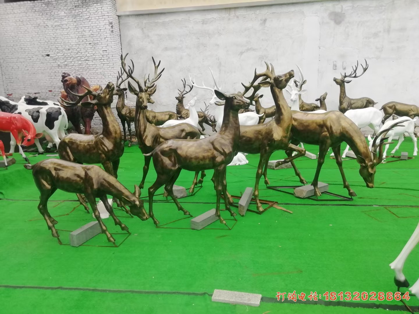 铜雕鹿雕塑 广场动物雕塑