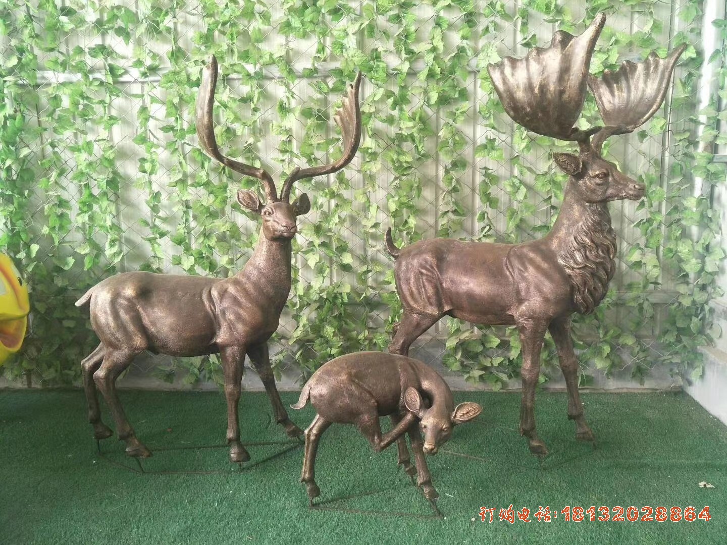 铜雕鹿雕塑 园林动物景观雕塑