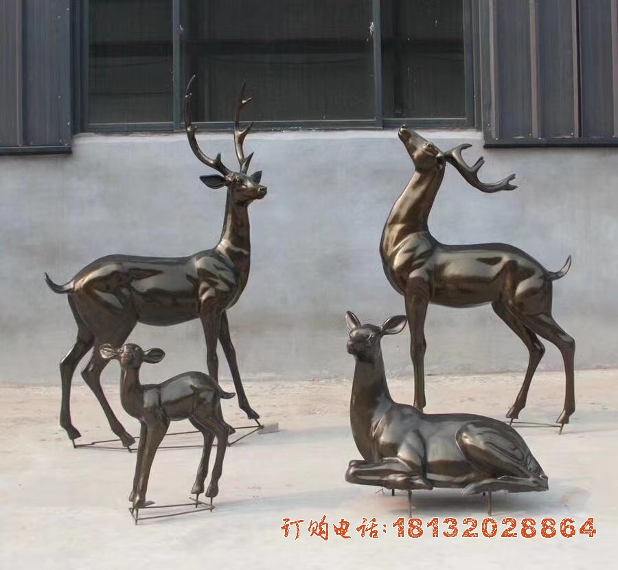 铜雕鹿雕塑