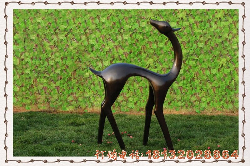 玻璃钢抽象小鹿公园玻璃钢动物雕塑