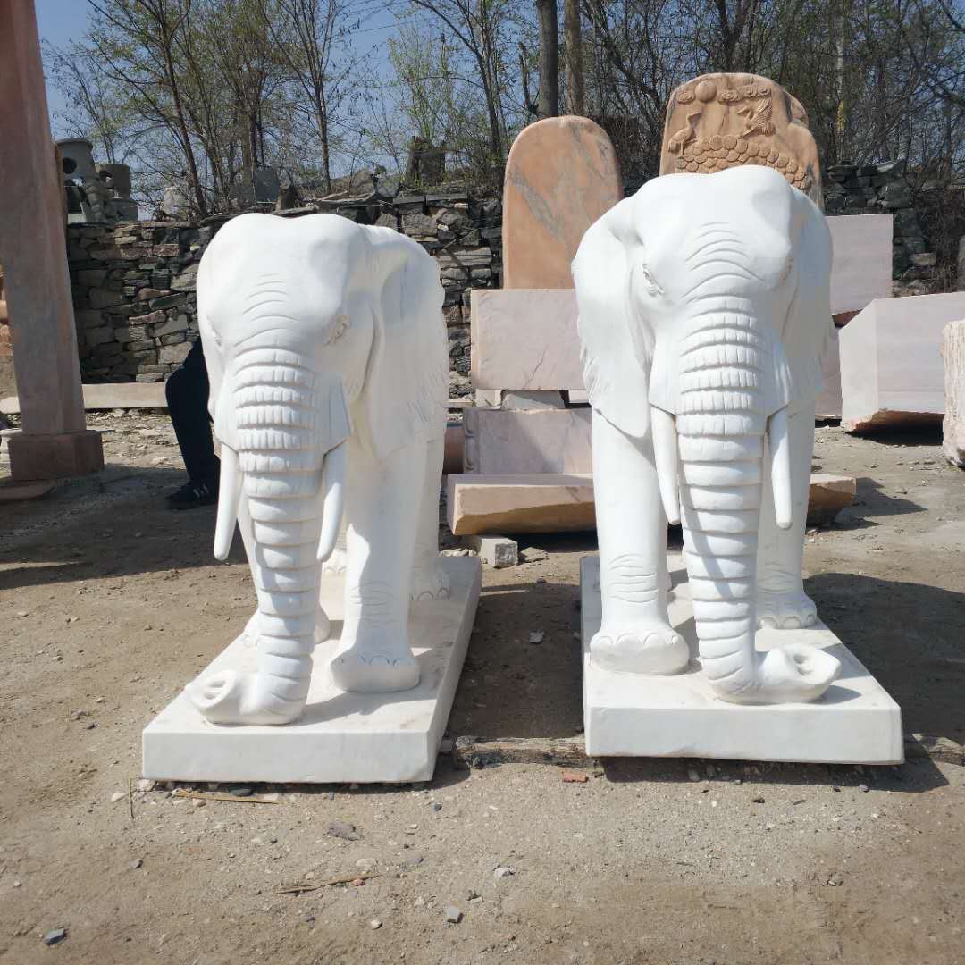 石雕大象汉白玉石雕大象