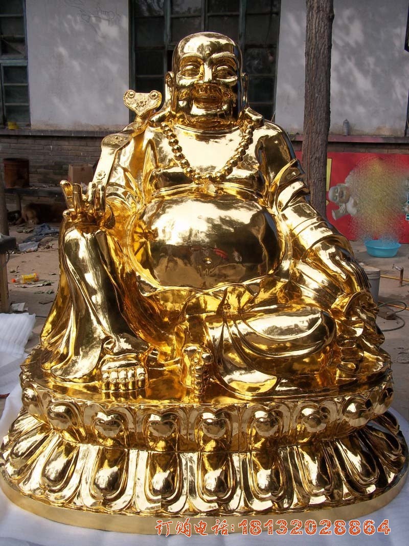 铜雕弥勒佛