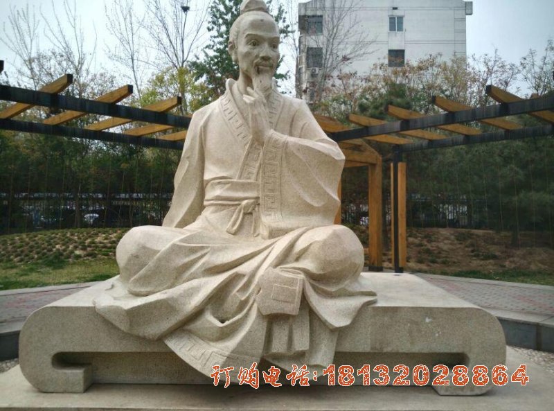 祖冲之雕塑校园古代名人石雕