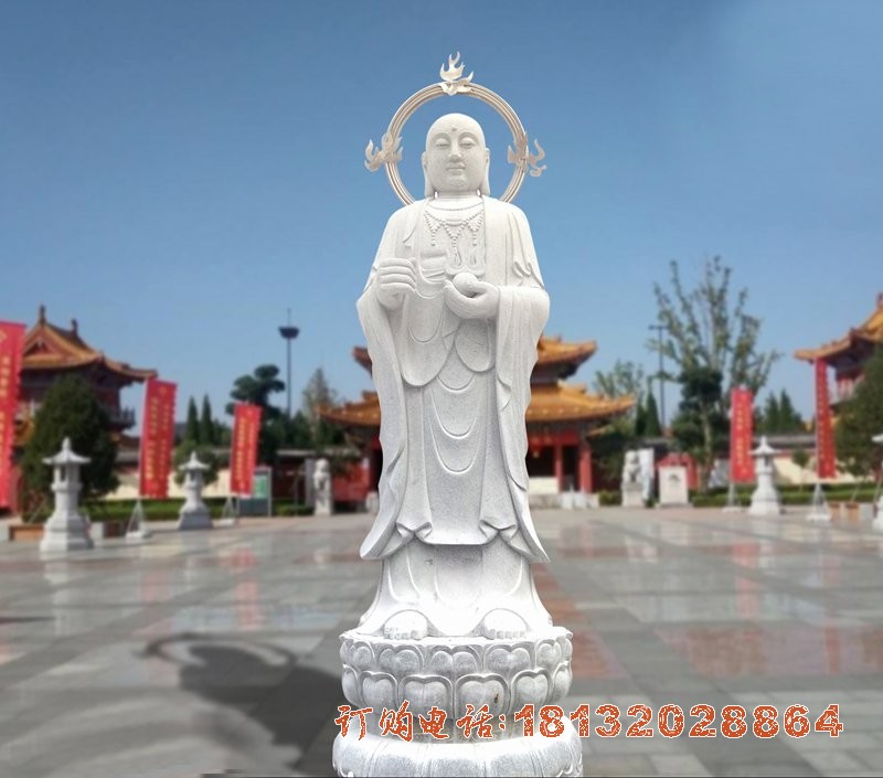 大理石立式地藏王雕塑