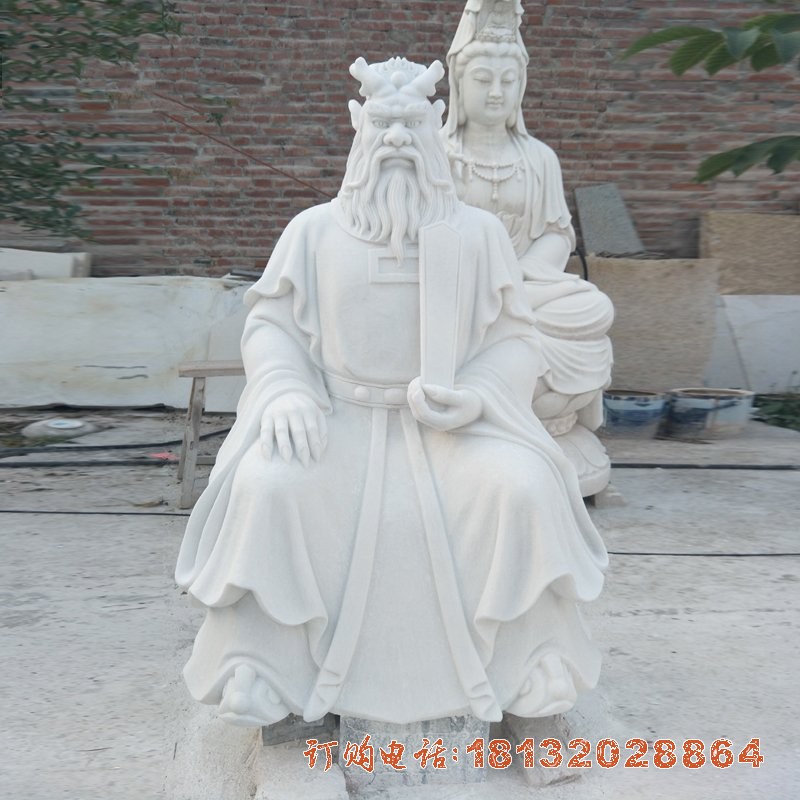 汉白玉龙王雕塑