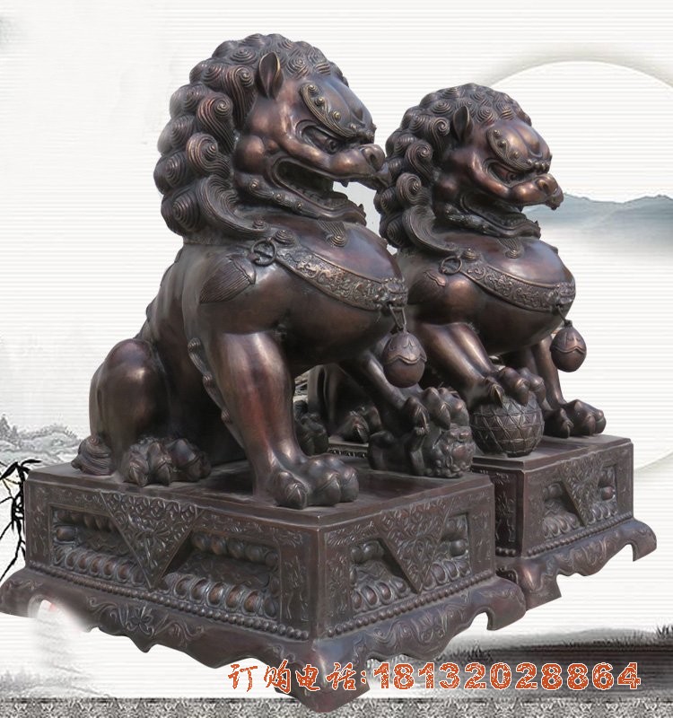 铸铜北京狮子