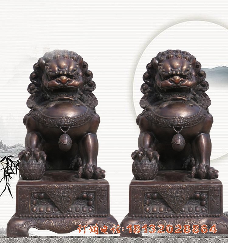 北京狮铜雕