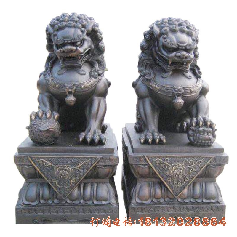 中国狮子摆件 风水保平安天安门狮 故宫狮子