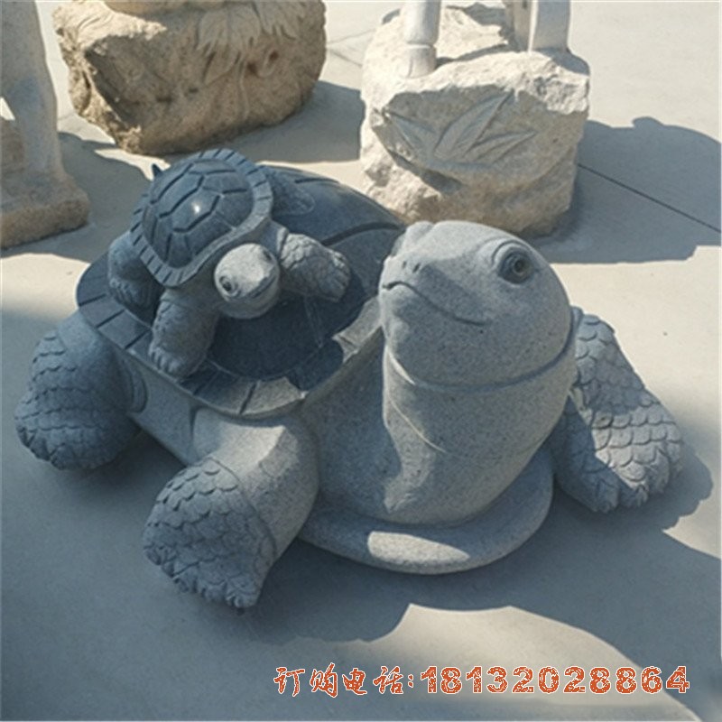 大理石母子乌龟雕塑