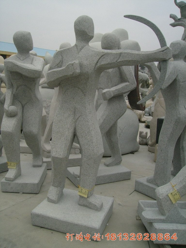 大理石公园射箭人物雕塑