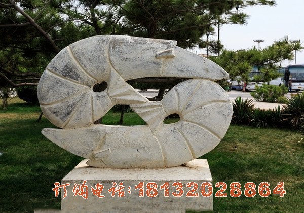公园动物龙虾石雕