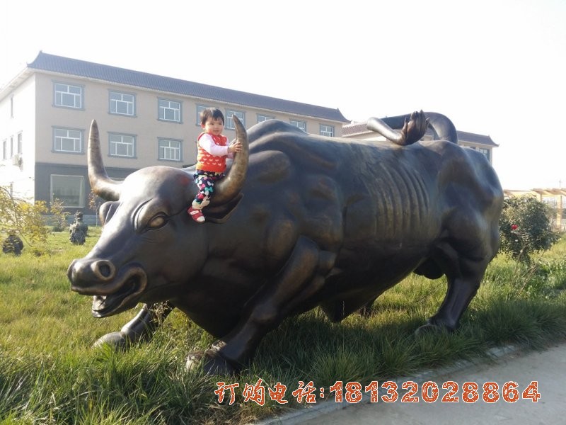 公园企业铜雕牛