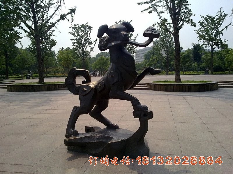 铜雕十二生肖动物狗