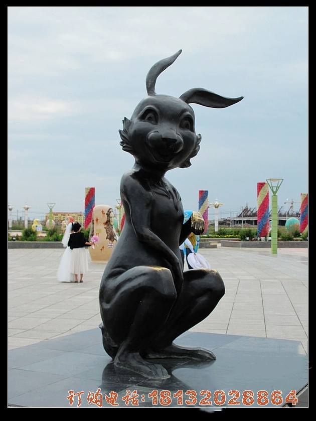 铜雕十二生肖兔