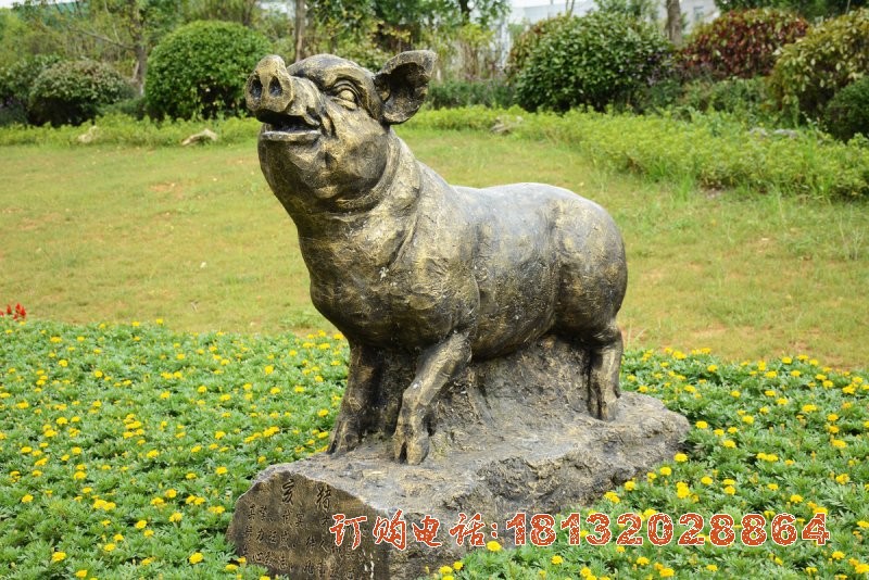 公园动物十二生肖铜雕