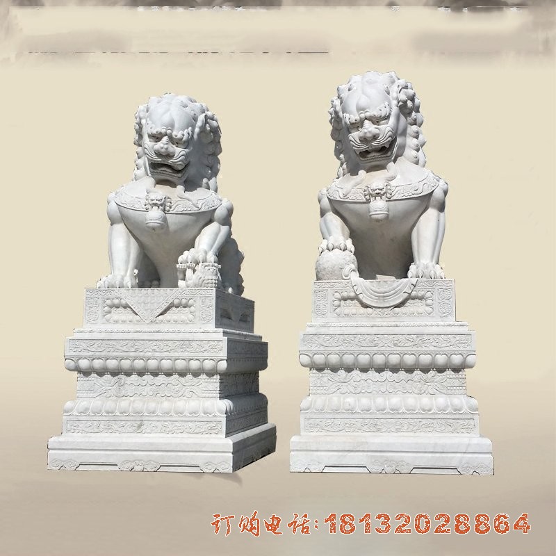 汉白玉故宫狮子雕塑
