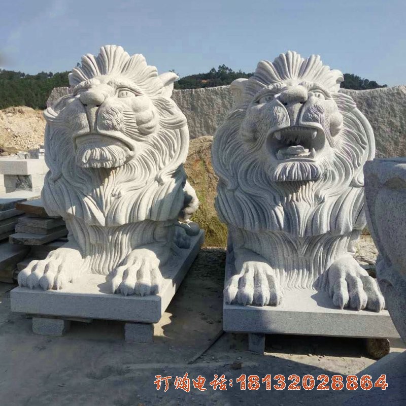 大理石欧式狮子雕塑