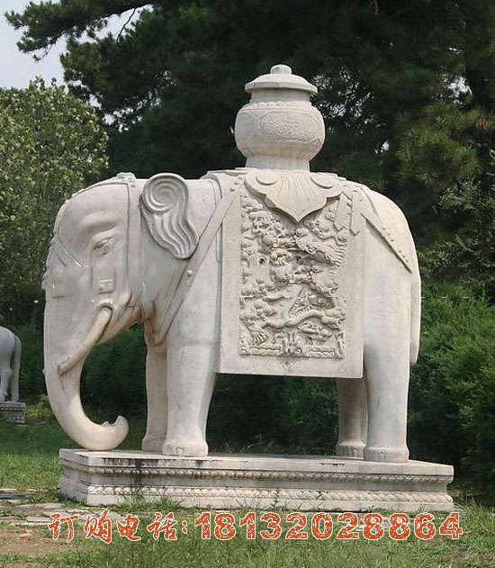 石雕驮宝瓶大象