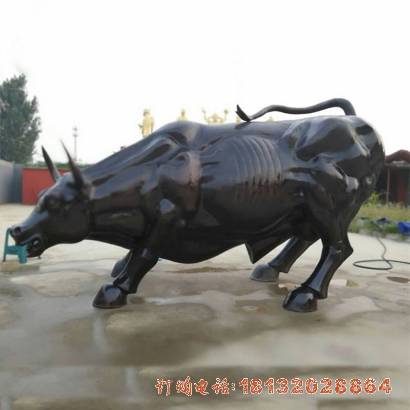 广场城市铜雕牛