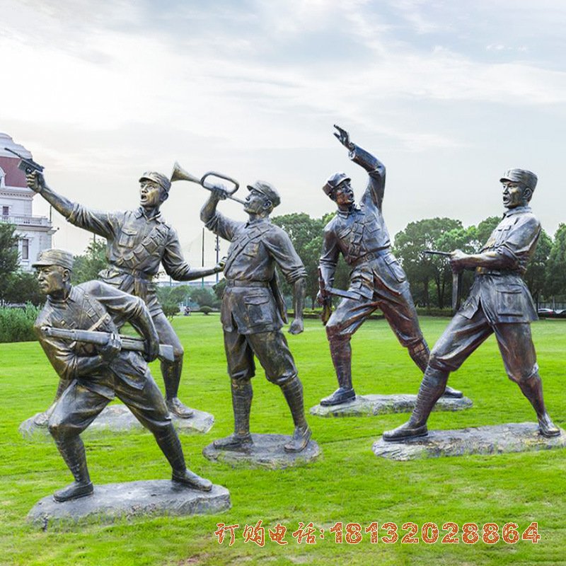纪念馆红军铜雕。