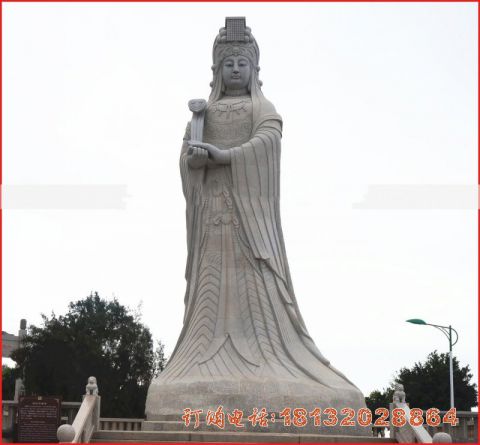 大理石大型妈祖神像雕塑