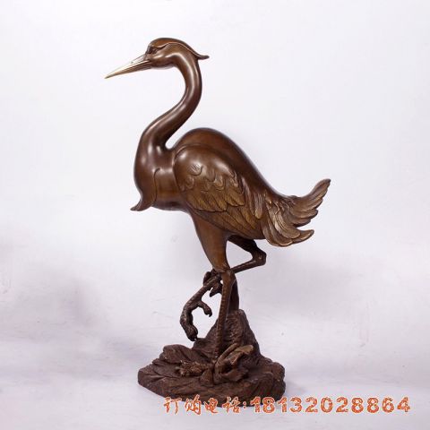 铜雕仙鹤动物雕塑