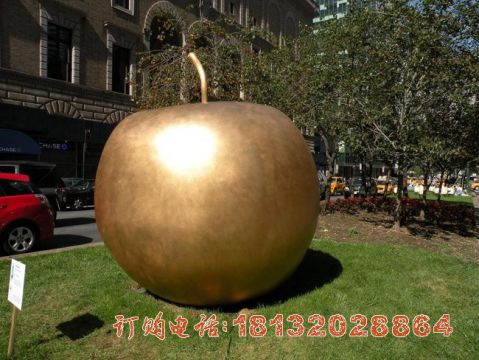 铜雕苹果公园景观雕塑
