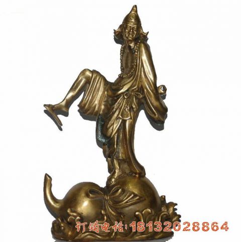 铸铜济公雕塑
