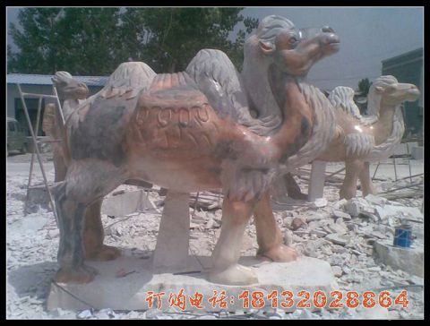 公园动物骆驼石雕