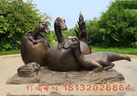公园恐龙铜雕