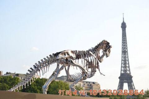 不锈钢恐龙化石雕塑