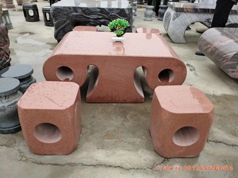 大理石异形桌椅凳石雕