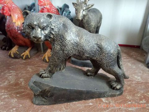 铜雕豹子雕塑