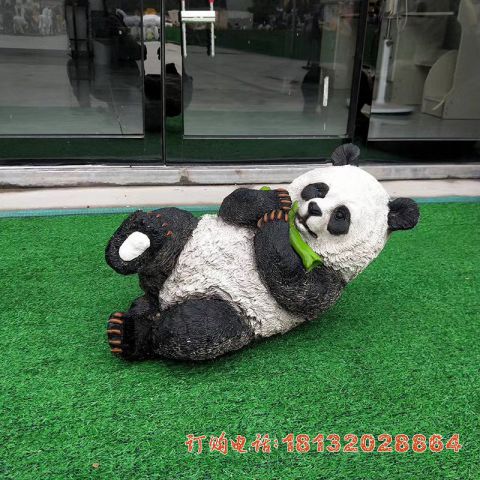 玻璃钢熊猫动物雕塑
