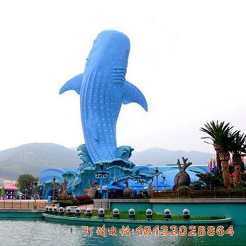 玻璃钢大型仿真鲸鱼雕塑