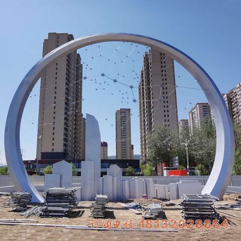 徐州某广场不锈钢北斗七星雕塑项目